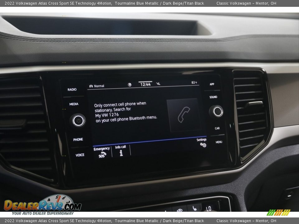 2022 Volkswagen Atlas Cross Sport SE Technology 4Motion Tourmaline Blue Metallic / Dark Beige/Titan Black Photo #11