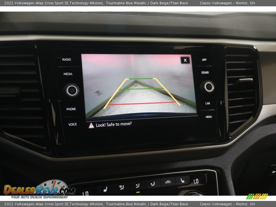 2022 Volkswagen Atlas Cross Sport SE Technology 4Motion Tourmaline Blue Metallic / Dark Beige/Titan Black Photo #12