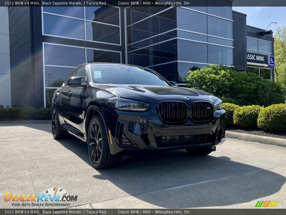 2023 BMW X4 M40i Black Sapphire Metallic / Tacora Red Photo #1