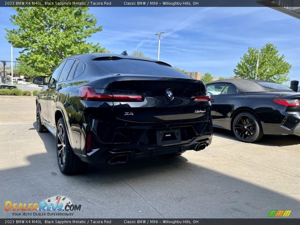 2023 BMW X4 M40i Black Sapphire Metallic / Tacora Red Photo #3