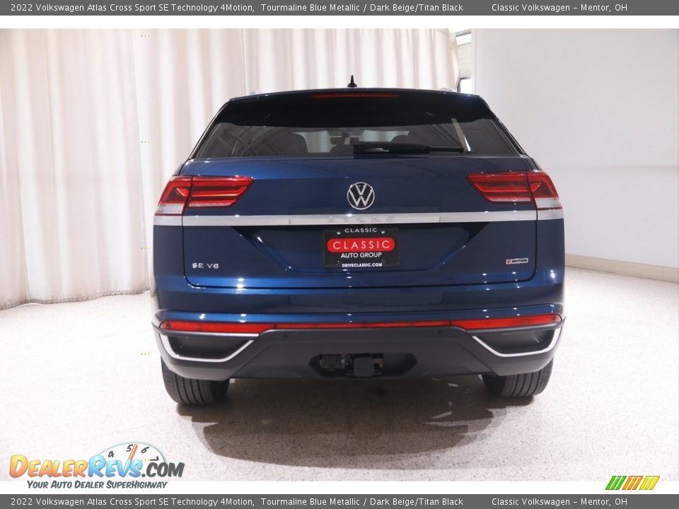 2022 Volkswagen Atlas Cross Sport SE Technology 4Motion Tourmaline Blue Metallic / Dark Beige/Titan Black Photo #18