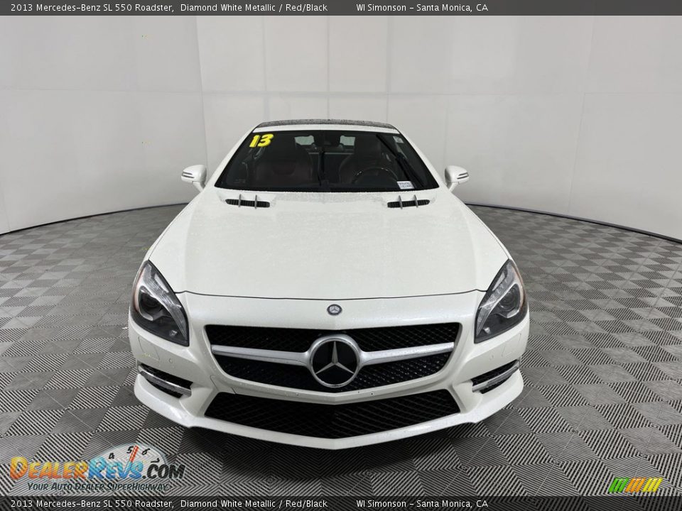 2013 Mercedes-Benz SL 550 Roadster Diamond White Metallic / Red/Black Photo #2