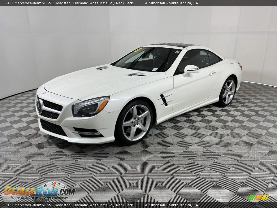 2013 Mercedes-Benz SL 550 Roadster Diamond White Metallic / Red/Black Photo #3