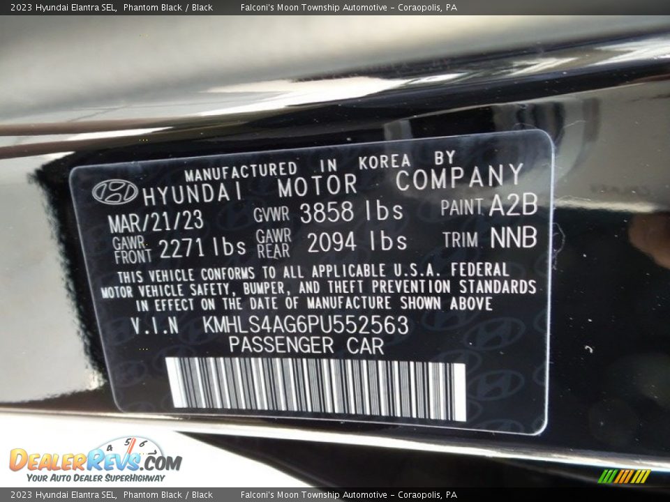 2023 Hyundai Elantra SEL Phantom Black / Black Photo #18