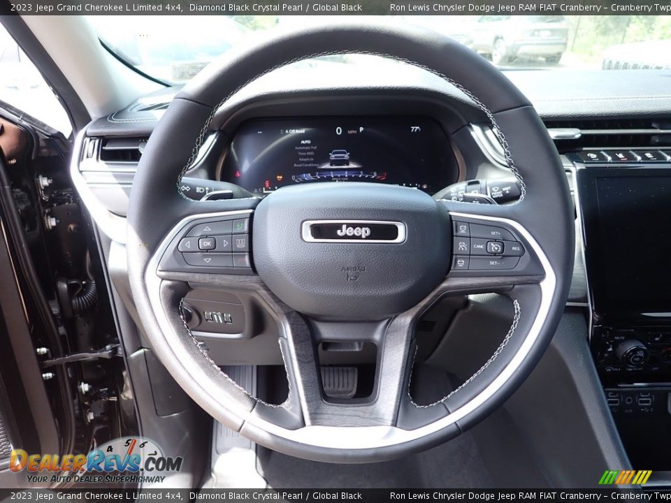2023 Jeep Grand Cherokee L Limited 4x4 Diamond Black Crystal Pearl / Global Black Photo #12