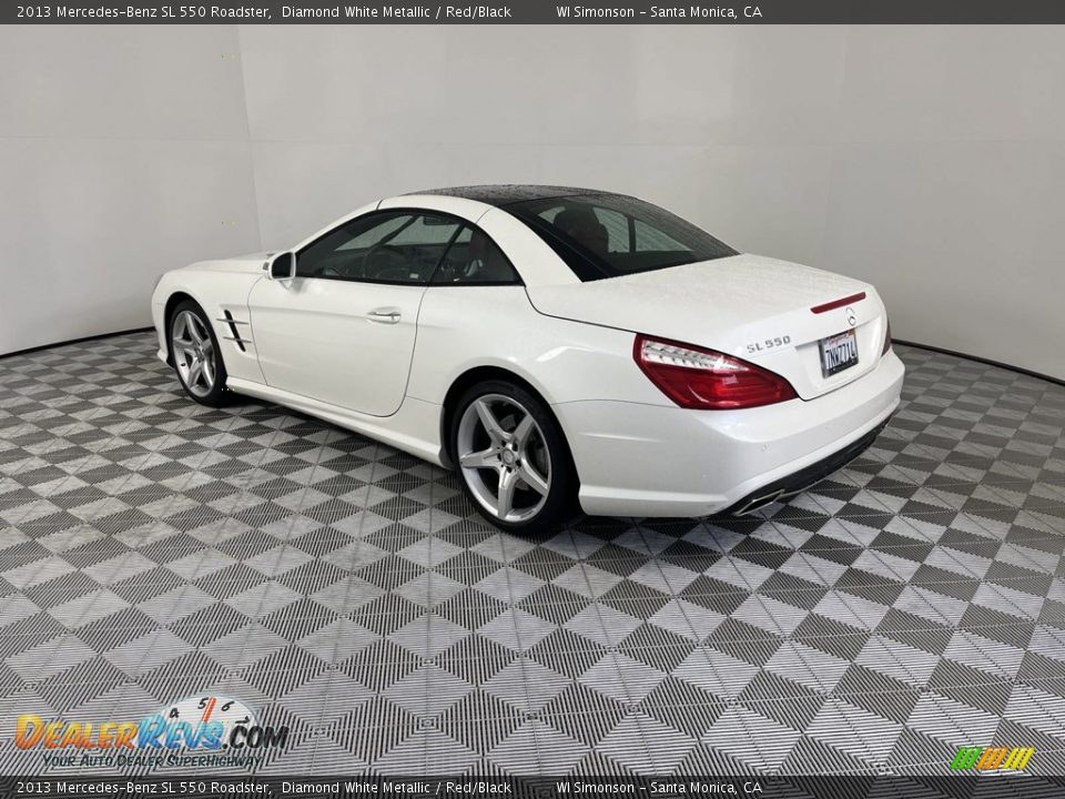 2013 Mercedes-Benz SL 550 Roadster Diamond White Metallic / Red/Black Photo #5