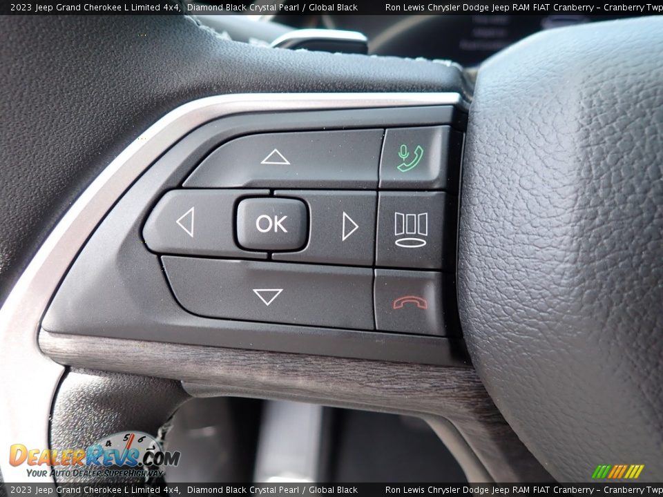2023 Jeep Grand Cherokee L Limited 4x4 Diamond Black Crystal Pearl / Global Black Photo #15