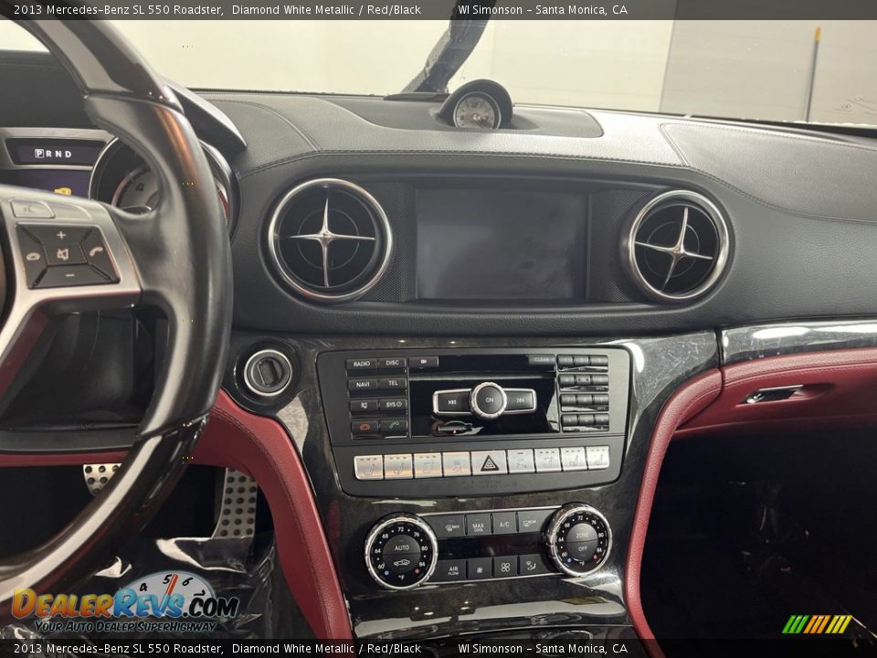 2013 Mercedes-Benz SL 550 Roadster Diamond White Metallic / Red/Black Photo #13