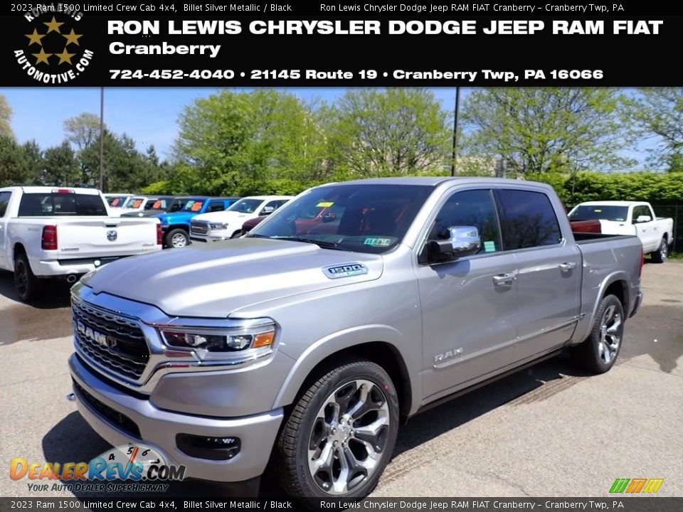 2023 Ram 1500 Limited Crew Cab 4x4 Billet Silver Metallic / Black Photo #1