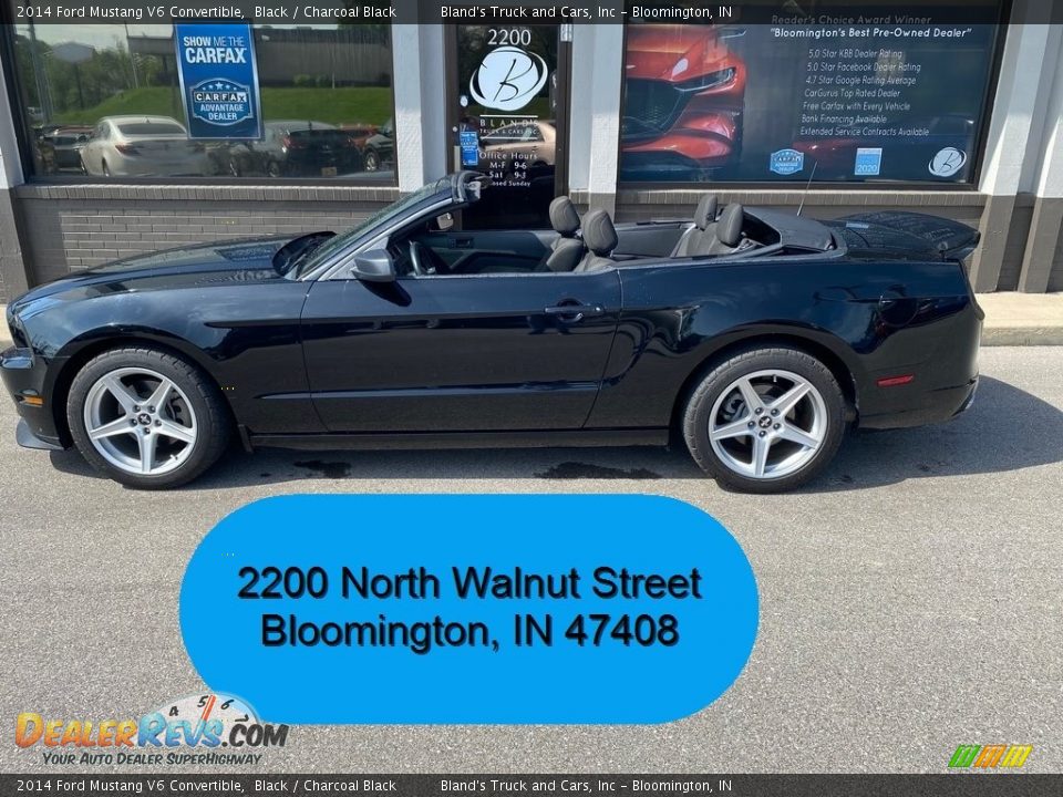 2014 Ford Mustang V6 Convertible Black / Charcoal Black Photo #2