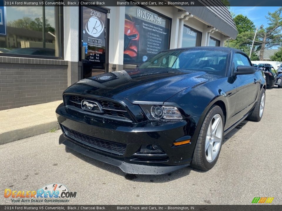 2014 Ford Mustang V6 Convertible Black / Charcoal Black Photo #3