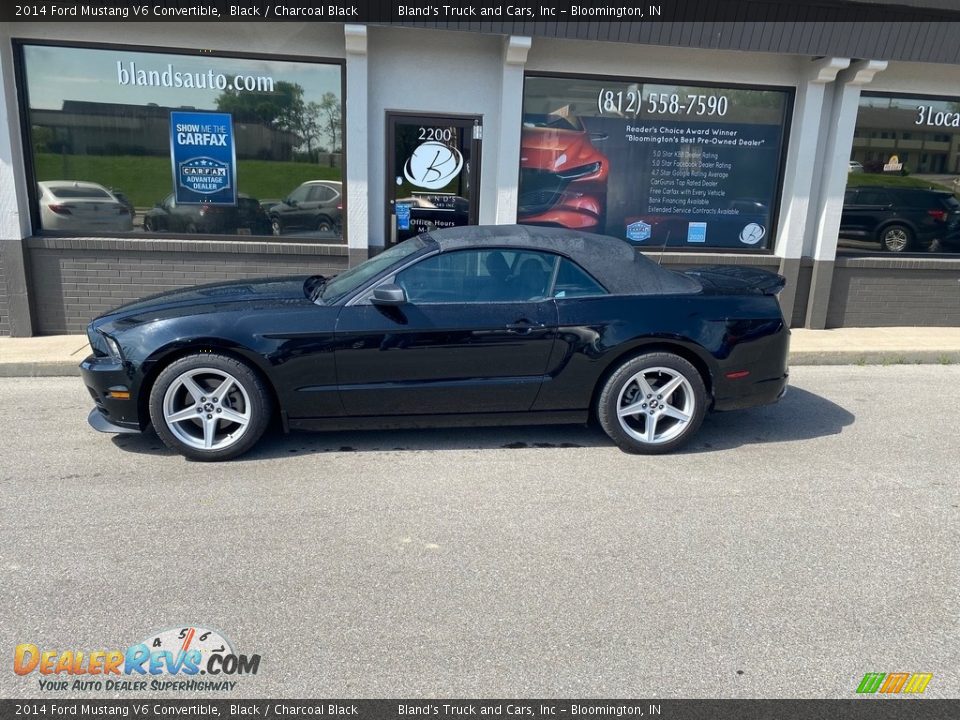 2014 Ford Mustang V6 Convertible Black / Charcoal Black Photo #10