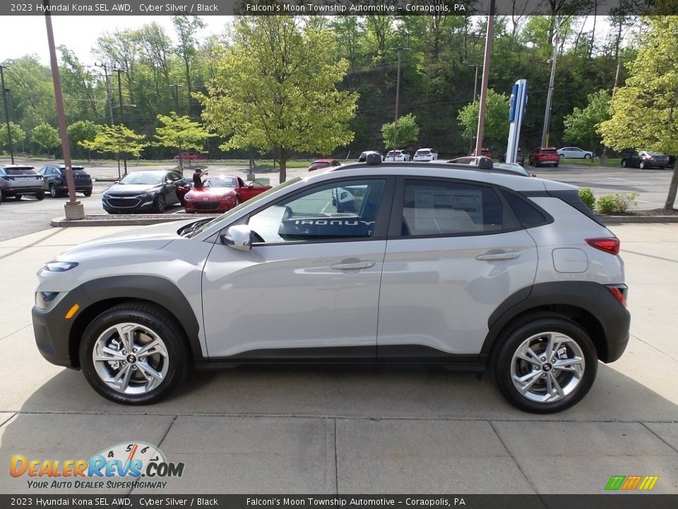 2023 Hyundai Kona SEL AWD Cyber Silver / Black Photo #6