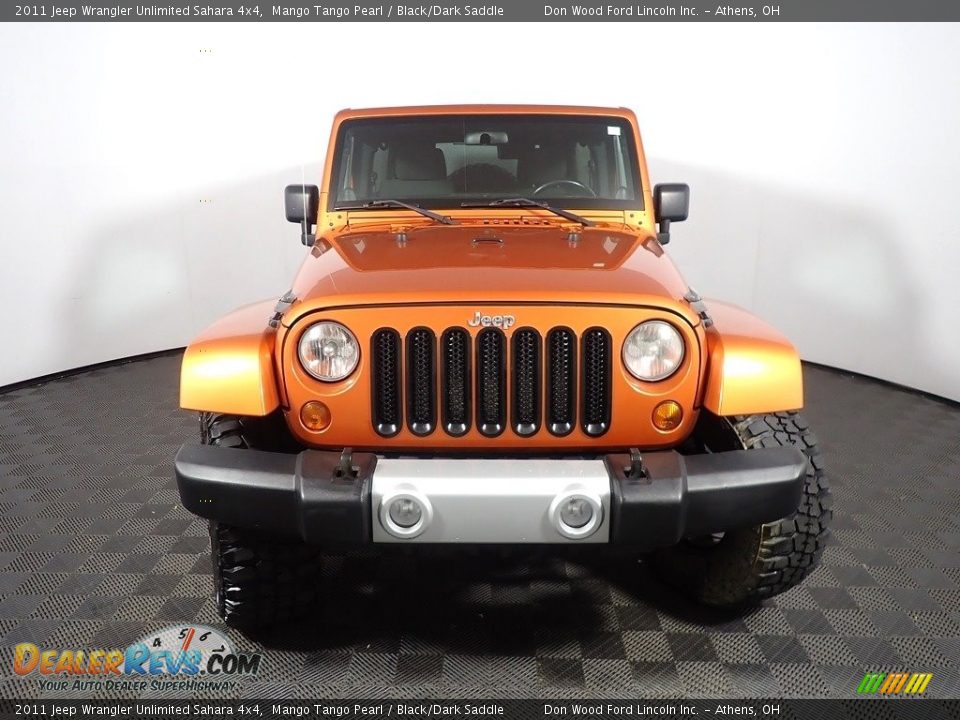 2011 Jeep Wrangler Unlimited Sahara 4x4 Mango Tango Pearl / Black/Dark Saddle Photo #5