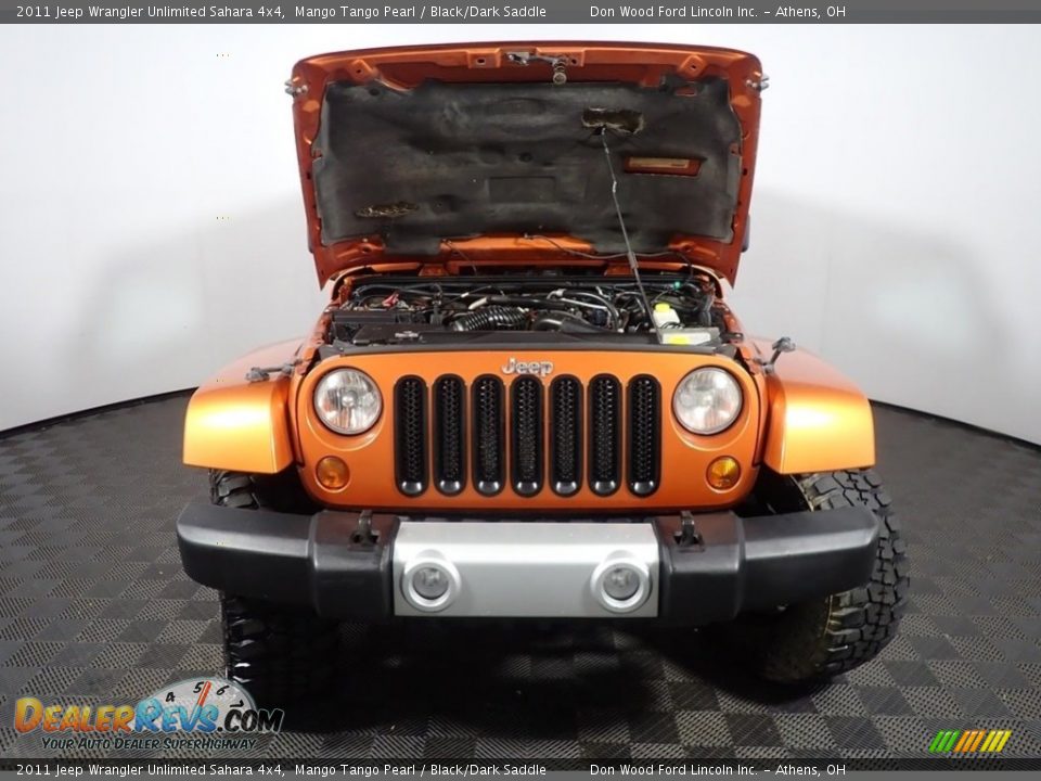 2011 Jeep Wrangler Unlimited Sahara 4x4 Mango Tango Pearl / Black/Dark Saddle Photo #6
