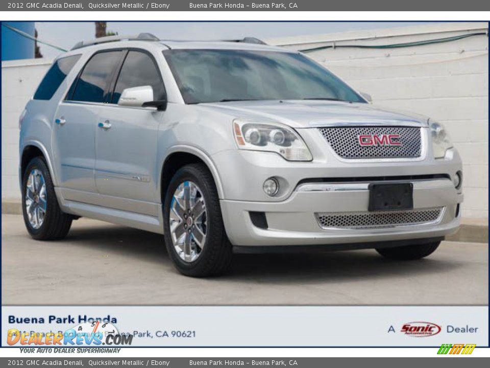 2012 GMC Acadia Denali Quicksilver Metallic / Ebony Photo #1