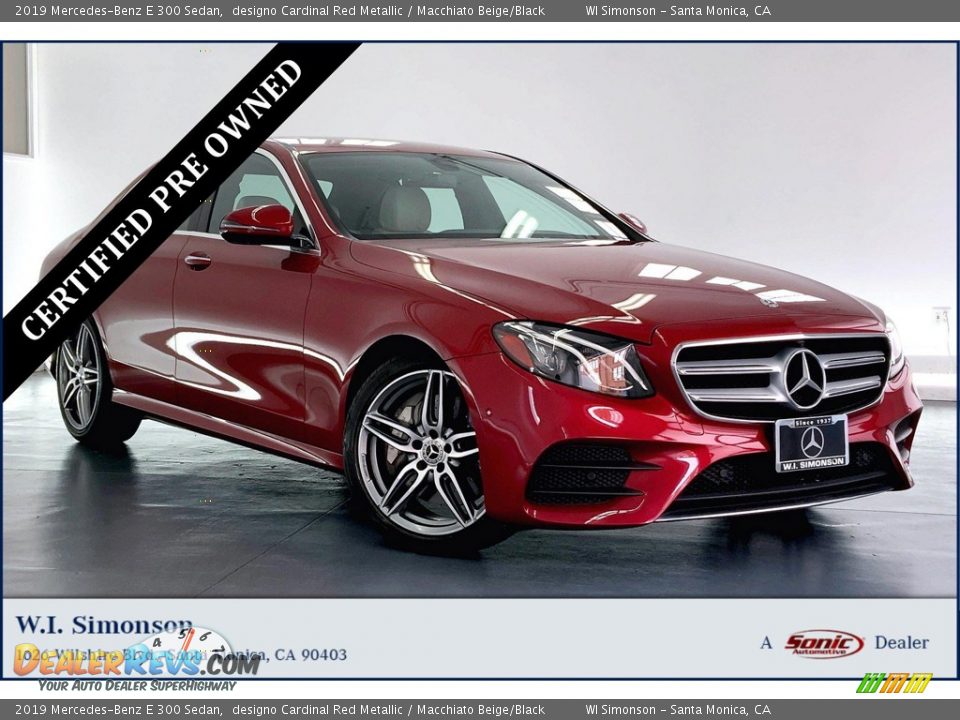 2019 Mercedes-Benz E 300 Sedan designo Cardinal Red Metallic / Macchiato Beige/Black Photo #1