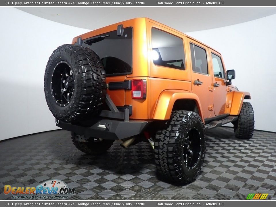 2011 Jeep Wrangler Unlimited Sahara 4x4 Mango Tango Pearl / Black/Dark Saddle Photo #14