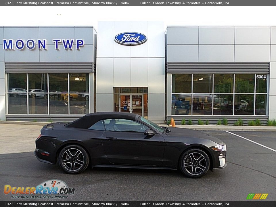 2022 Ford Mustang Ecoboost Premium Convertible Shadow Black / Ebony Photo #1