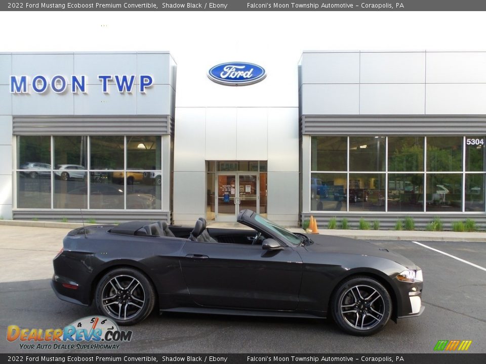 2022 Ford Mustang Ecoboost Premium Convertible Shadow Black / Ebony Photo #2