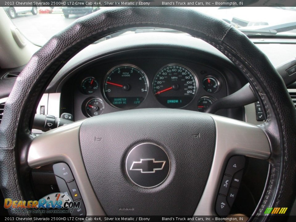 2013 Chevrolet Silverado 2500HD LTZ Crew Cab 4x4 Silver Ice Metallic / Ebony Photo #8