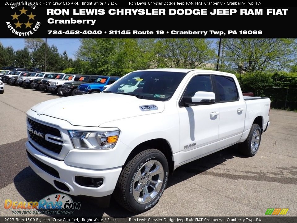 2023 Ram 1500 Big Horn Crew Cab 4x4 Bright White / Black Photo #1