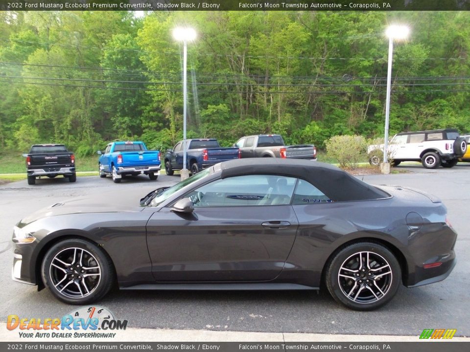 2022 Ford Mustang Ecoboost Premium Convertible Shadow Black / Ebony Photo #7