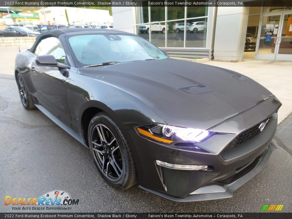 2022 Ford Mustang Ecoboost Premium Convertible Shadow Black / Ebony Photo #11