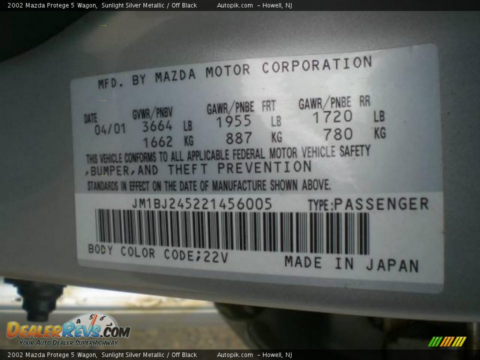 2002 Mazda Protege 5 Wagon Sunlight Silver Metallic / Off Black Photo #18