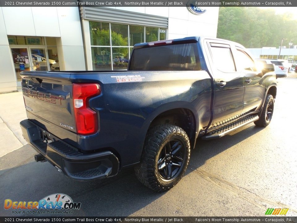 2021 Chevrolet Silverado 1500 Custom Trail Boss Crew Cab 4x4 Northsky Blue Metallic / Jet Black Photo #2