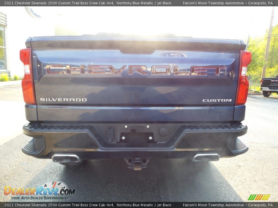 2021 Chevrolet Silverado 1500 Custom Trail Boss Crew Cab 4x4 Northsky Blue Metallic / Jet Black Photo #3