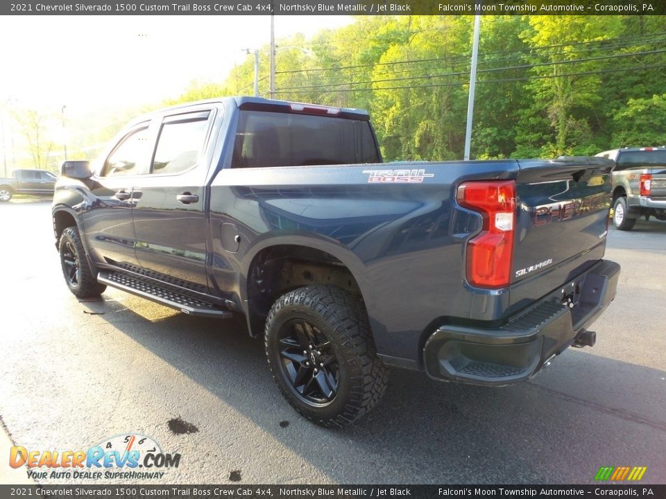 2021 Chevrolet Silverado 1500 Custom Trail Boss Crew Cab 4x4 Northsky Blue Metallic / Jet Black Photo #4