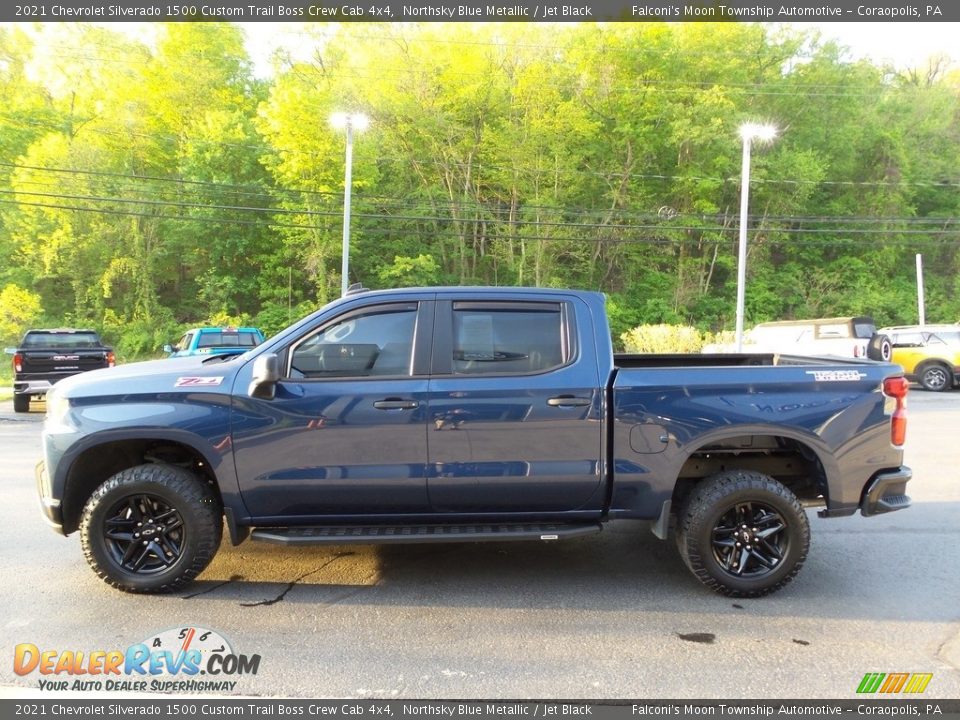 Northsky Blue Metallic 2021 Chevrolet Silverado 1500 Custom Trail Boss Crew Cab 4x4 Photo #5