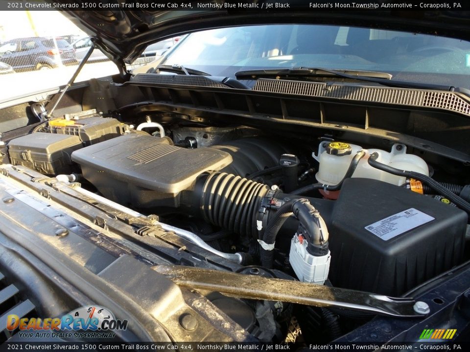 2021 Chevrolet Silverado 1500 Custom Trail Boss Crew Cab 4x4 Northsky Blue Metallic / Jet Black Photo #30