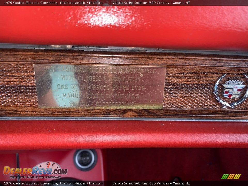 Dashboard of 1976 Cadillac Eldorado Convertible Photo #4