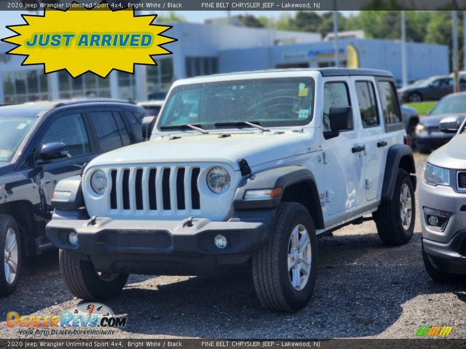 2020 Jeep Wrangler Unlimited Sport 4x4 Bright White / Black Photo #1