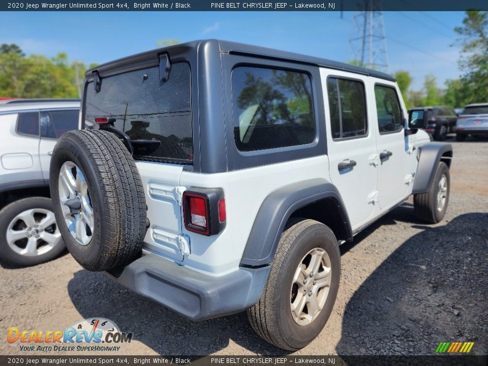 2020 Jeep Wrangler Unlimited Sport 4x4 Bright White / Black Photo #3