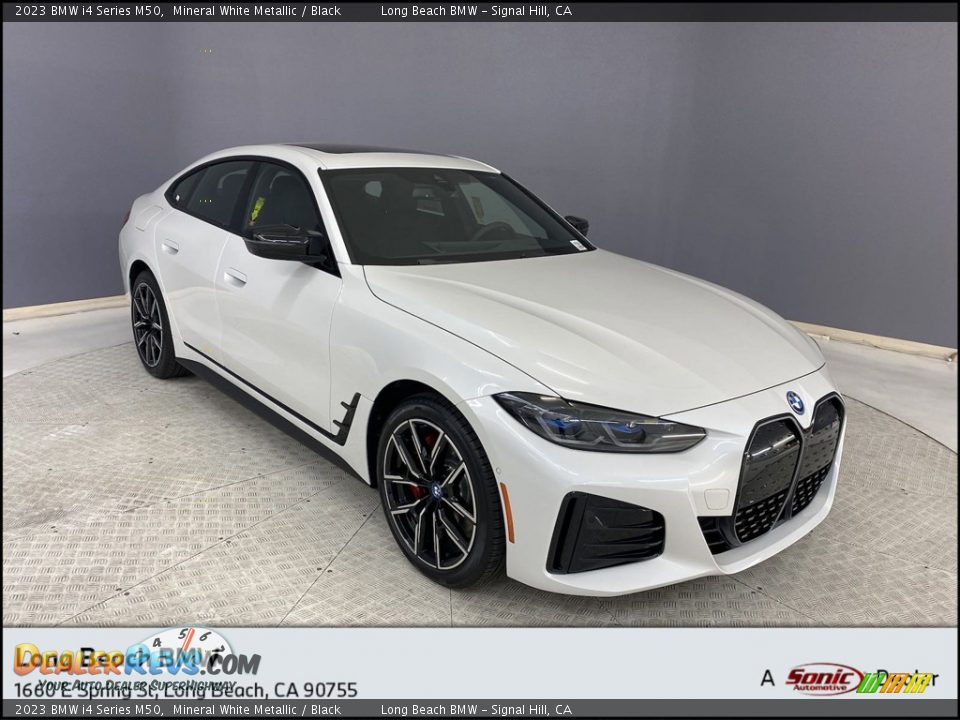 2023 BMW i4 Series M50 Mineral White Metallic / Black Photo #1