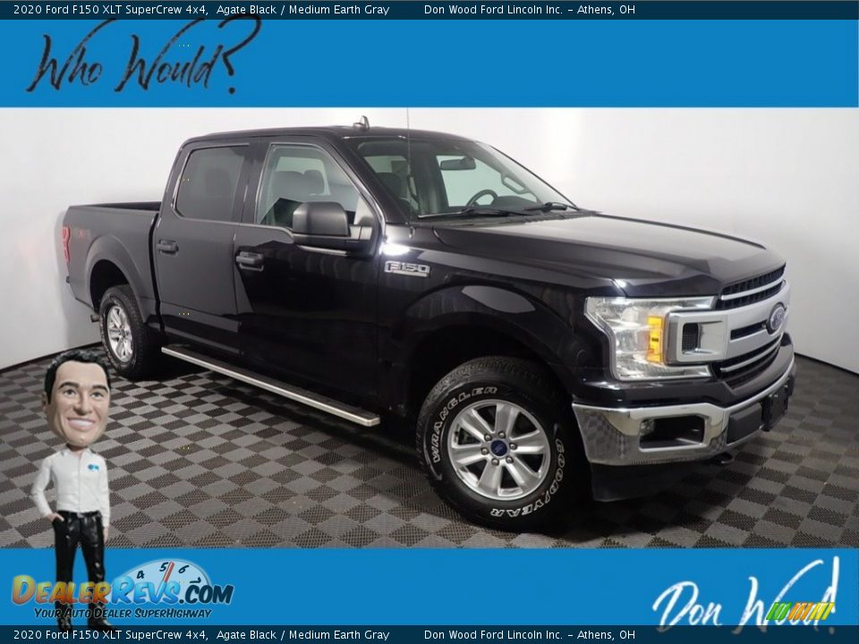 2020 Ford F150 XLT SuperCrew 4x4 Agate Black / Medium Earth Gray Photo #1