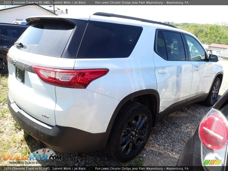 2020 Chevrolet Traverse RS AWD Summit White / Jet Black Photo #3