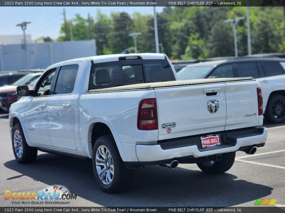 2023 Ram 1500 Long Horn Crew Cab 4x4 Ivory White Tri-Coat Pearl / Mountain Brown Photo #4