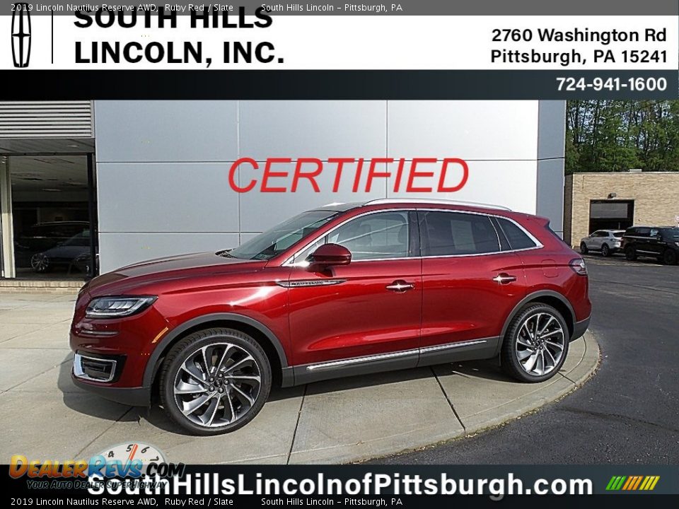 2019 Lincoln Nautilus Reserve AWD Ruby Red / Slate Photo #1