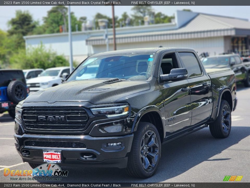 2023 Ram 1500 Limited Crew Cab 4x4 Diamond Black Crystal Pearl / Black Photo #1