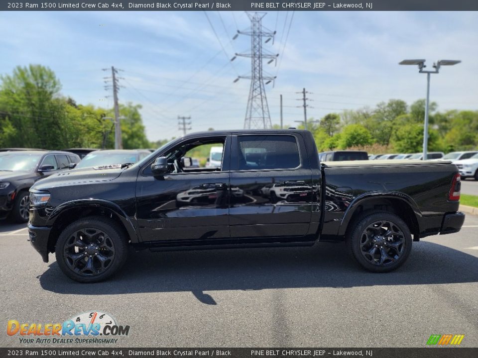 2023 Ram 1500 Limited Crew Cab 4x4 Diamond Black Crystal Pearl / Black Photo #3