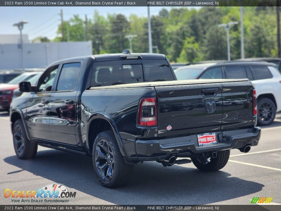 2023 Ram 1500 Limited Crew Cab 4x4 Diamond Black Crystal Pearl / Black Photo #4