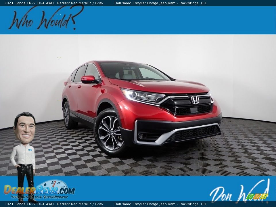2021 Honda CR-V EX-L AWD Radiant Red Metallic / Gray Photo #1