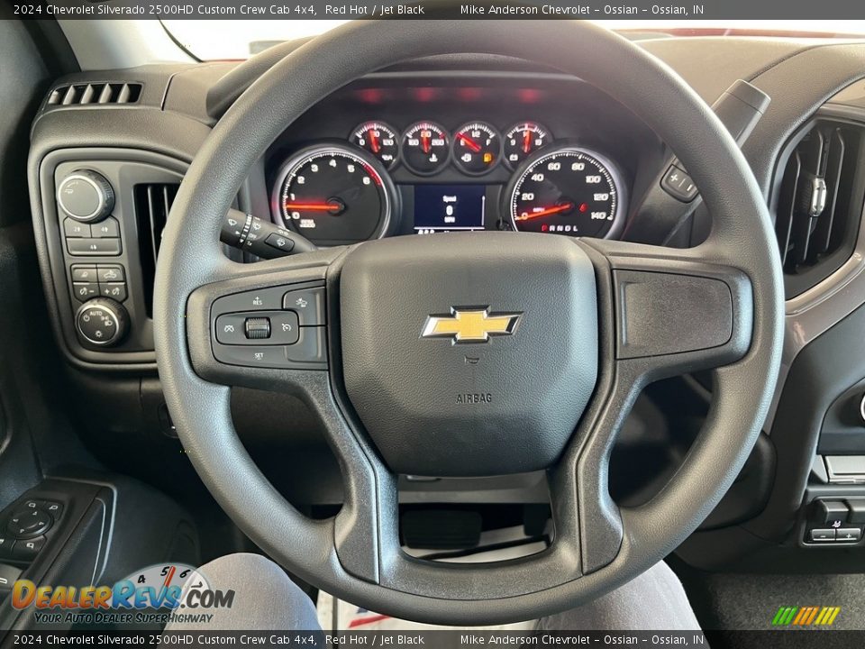 2024 Chevrolet Silverado 2500HD Custom Crew Cab 4x4 Steering Wheel Photo #17