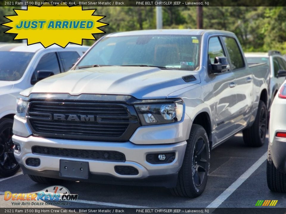 2021 Ram 1500 Big Horn Crew Cab 4x4 Billet Silver Metallic / Black Photo #1