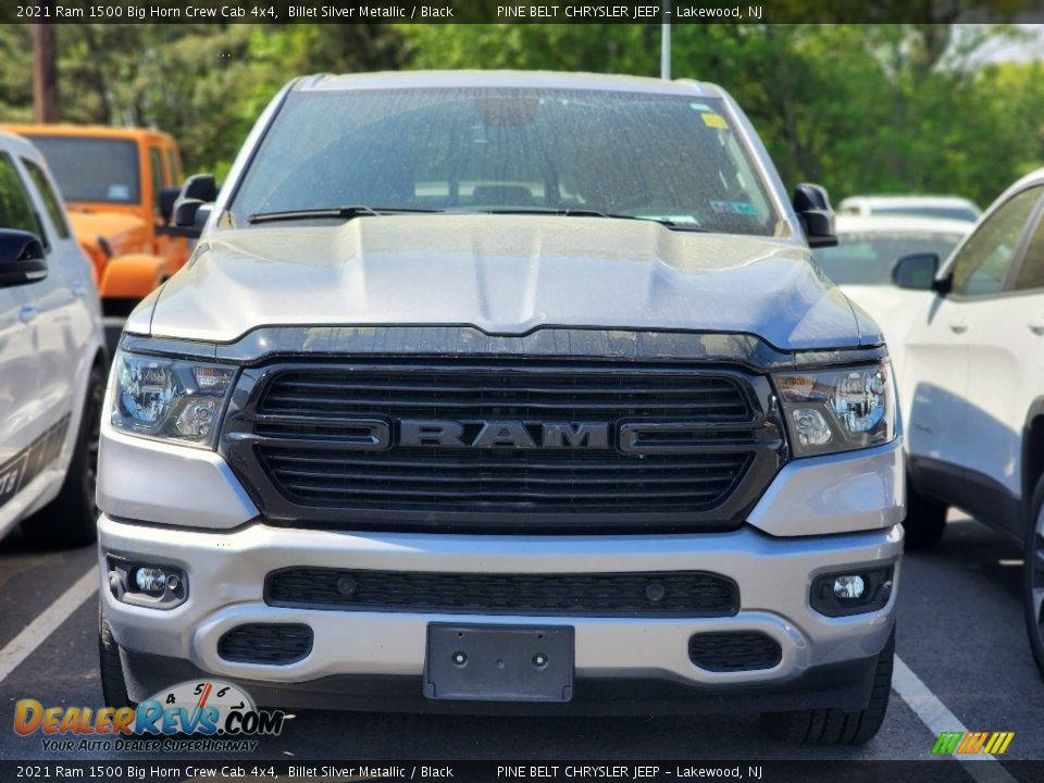 2021 Ram 1500 Big Horn Crew Cab 4x4 Billet Silver Metallic / Black Photo #2