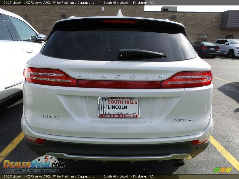 2017 Lincoln MKC Reserve AWD White Platinum / Cappuccino Photo #3